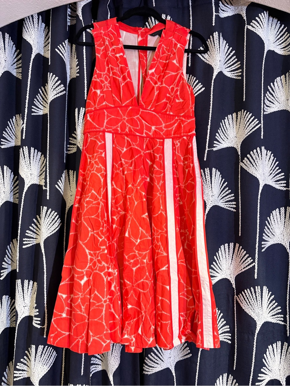 Marc by Marc Jacob’s Red Floral Deep V-Neck Dress